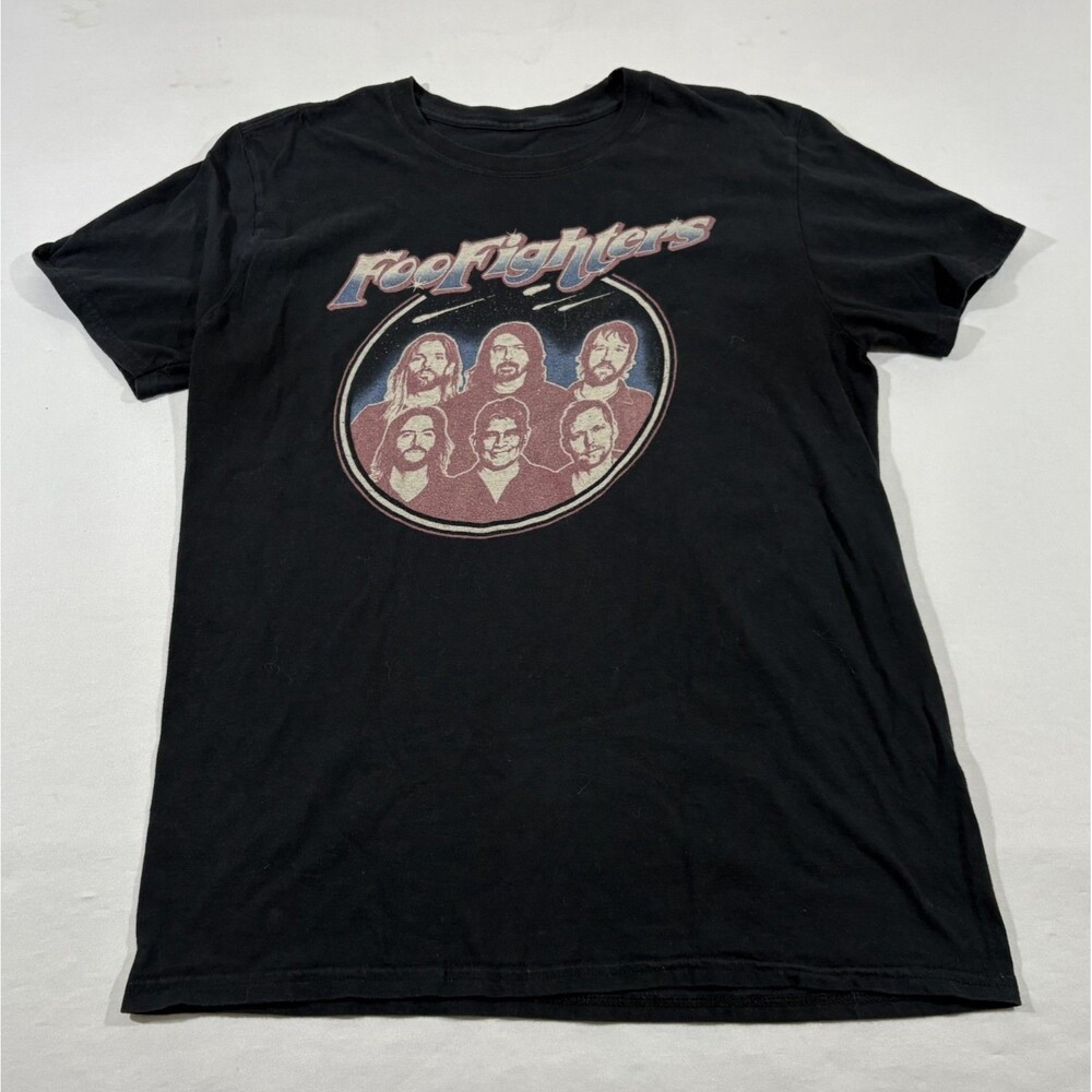 Foo Fighters Black Graphic T-shirt Concrete Gold World Tour 2018 Band Tee Sz S